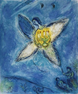 Marc Chagall Werke - Lange au Chandelier Lithographie in den Farben des Zeitgenossen Marc Chagall